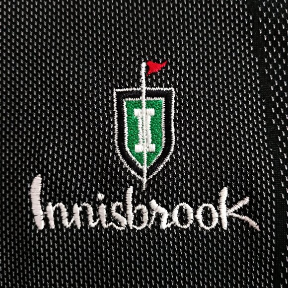Nike Golf Mens Polo Shirt Black Short Sleeves Innisbrook Logo Embroidered Size L - Picture 5 of 14
